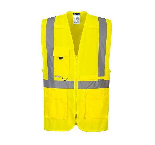 Gilet haute visibilité avec poches sales