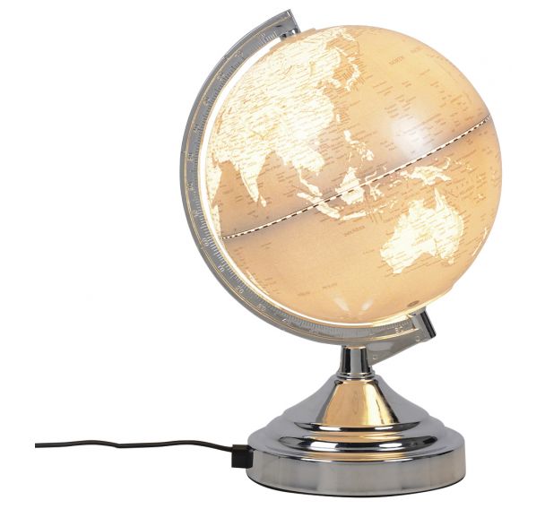 Globe terrestre métal MUNDO Ø20 cm argent Corep
