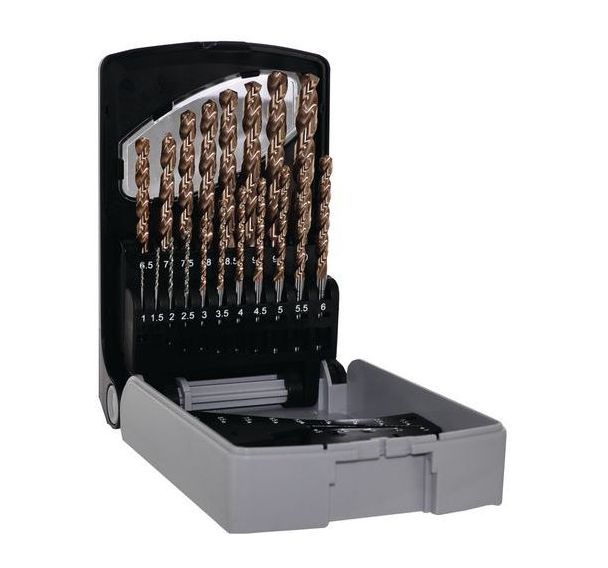 Coffret 19 Forets Métaux HSS DIN 1412C - Diam. 1 à 10 Mm - Marque FORSAGE DBS19