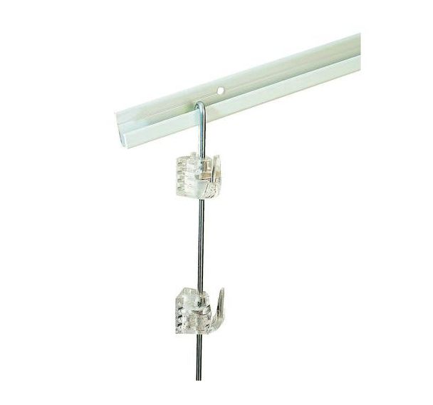 Kit rail d´accrochage mural pour cadres, 40 m argent mat, avec curseur