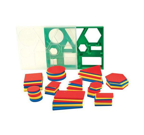 Blocs Logiques - 60 Pièces - Formes Géométriques En Plastique - Pédagogie Montessori - Apprentissage Formes Et Couleurs