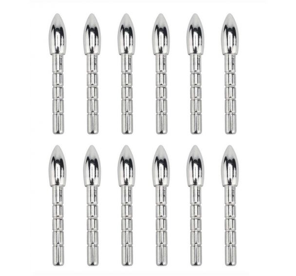 JINJULI Lot de 6/12/24 pointes de flèche traditionnelles en acier au