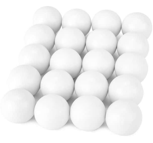 Lot de 20 Balles plastique blanche pour Baby Foot