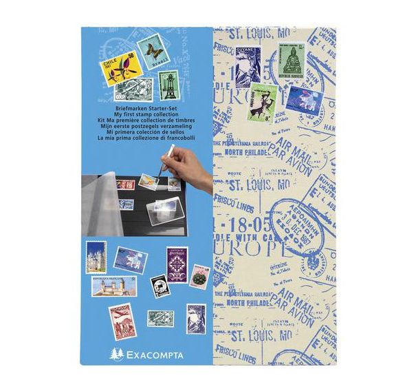 Lot de 4 Kit philatélie Air Mail Ma Première Collection de timbres