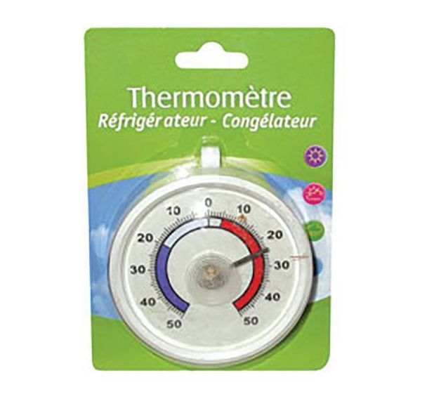 Lot de 4 Thermomètre rond pour congélateur et réfrigérateur