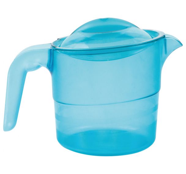 Lot De 2 Pichets En Acrylique 1 Litre Sans BPA - Transparents, Incassables, Avec Couvercle, Pour Jus, Eau, Lait - 5
