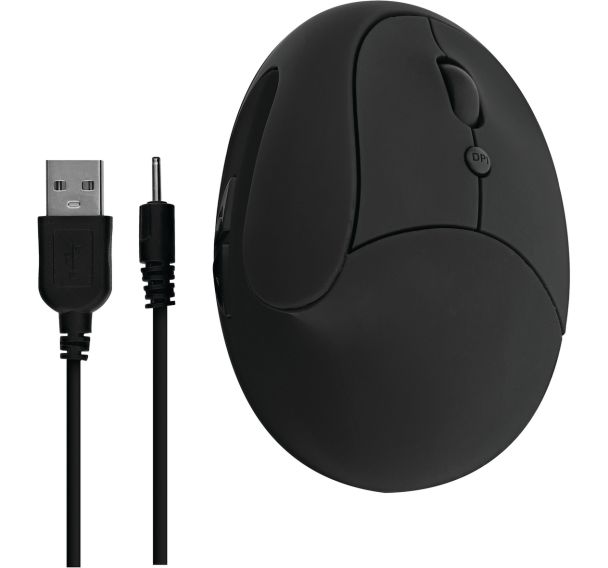 Souris Verticale Sans Fil ONELY - Ergonomique, Rechargeable USB, 1600DPI - Pour Éviter Tensions Poignet - Compatible PC/Mac