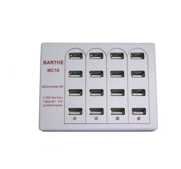 Multi chargeur USB universel BARTHE 16 ports MC16