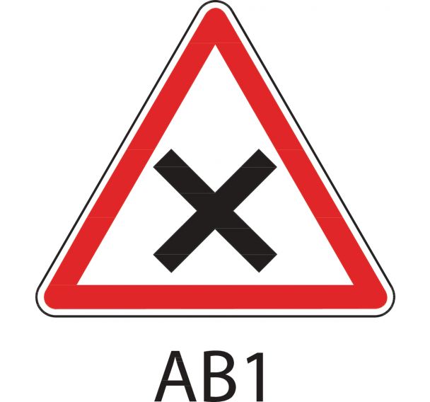 Panneau de signalisation de danger AB1 Cédez le passage à droite Manutan Collectivités