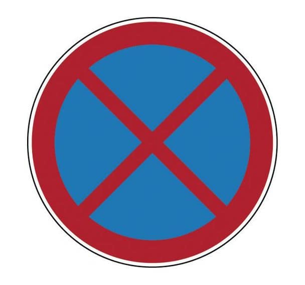Panneau d'interdiction - Arrêt et stationnement interdits - Rigide 