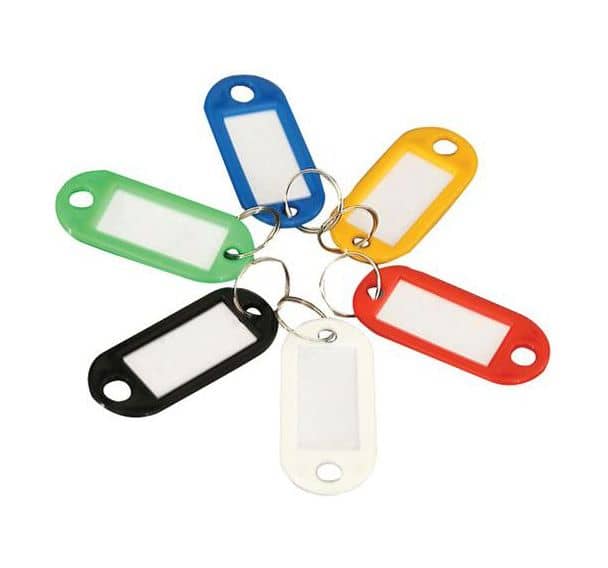Porte-clés étiquettes couleurs assorties - Manutan