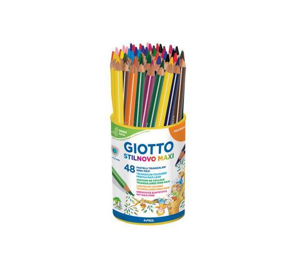 Pot de 48 crayons de couleurs GIOTTO Stilnovo Maxi Manutan Collectivités