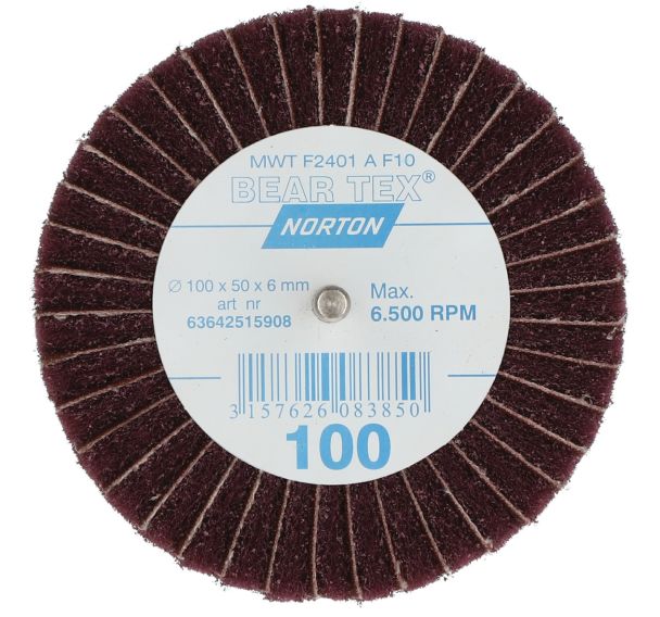 Roue à Lamelles Abrasives Sur Tige 6 Mm - Grain 320, Pour Polir Surfaces Courbes Et Irrégulières