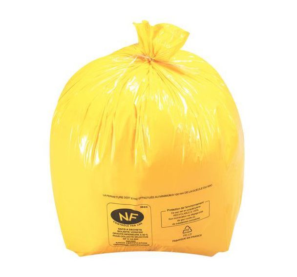 Sac poubelle jaune 50l deals