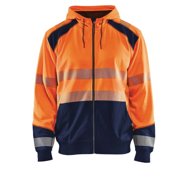 Sweat à Capuche Haute Visibilité Pour Hommes - Confortable, Avec Poches Zippées, Idéal Chantier Et Entrepôt - 4