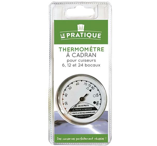 Thermomètre à Cadran Pour Stérilisateur LE PRATIQUE - 5/11/24 Bocaux - Neuf