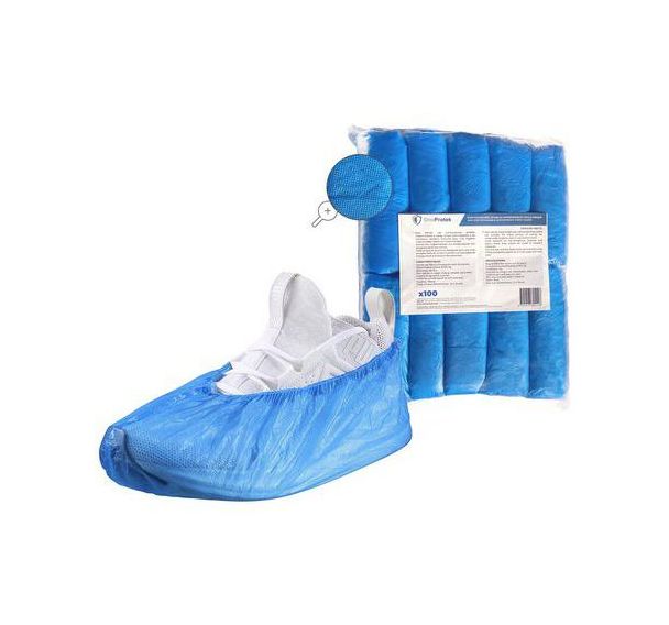 100 Sur-chaussures imperméable en CPE compatible agroalimentaire
