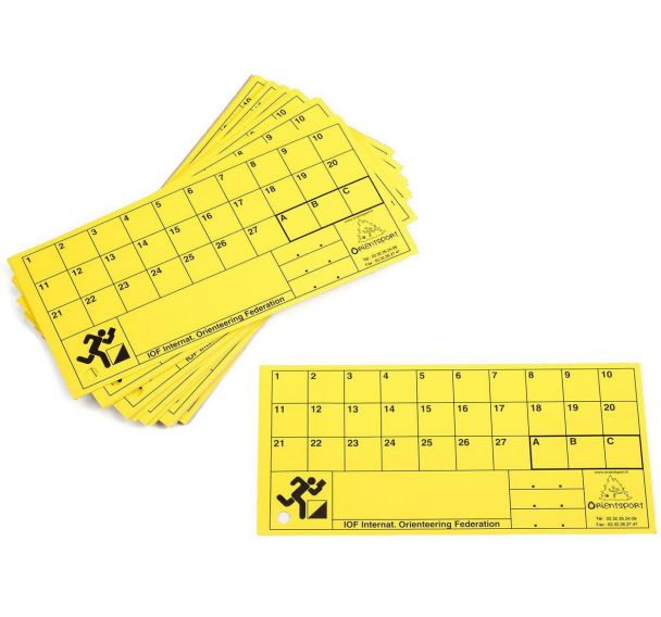 100 cartons de controle pour course d'orientation