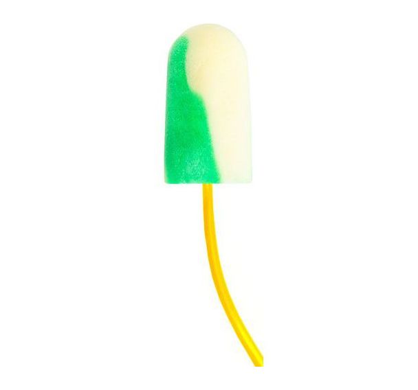 100 paires Bouchon anti-bruit biologique Biosoft Food - cordé