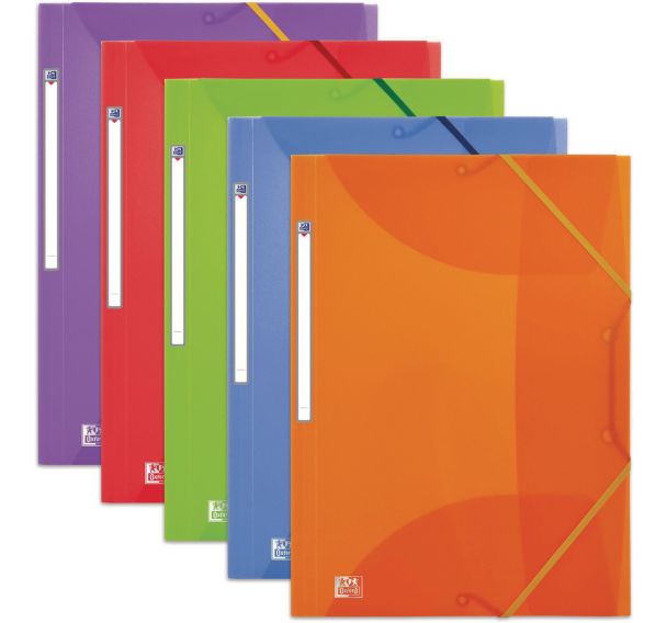 10 Chemise Elastique Oxford A4 Polypro  - Assorti