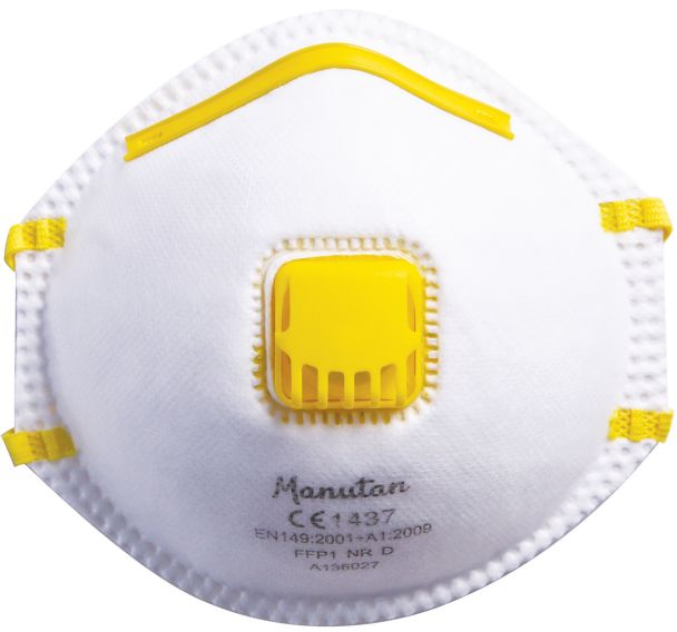 10 Demi-masques respiratoires coque à usage unique FFP1 Avec soupape