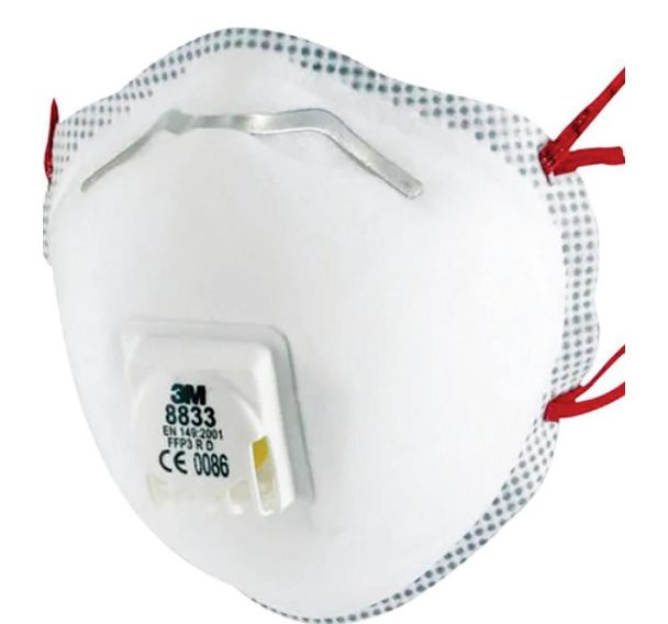 10 Demi masques coque usage unique série 8000 FFP3 sans soupape