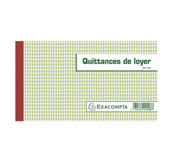 10  Manifold Quittances de loyer 125x21cm 50 feoeilles tripli