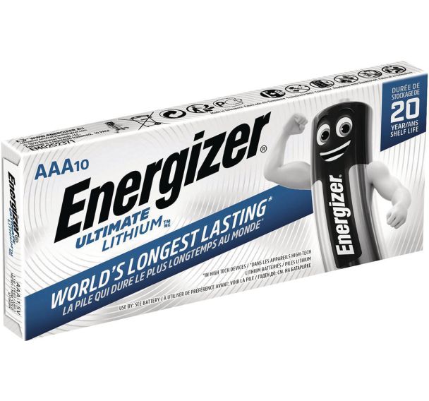 10 Pile Ultimate Lithium - L92/AAA - Lot de 10 - Energizer