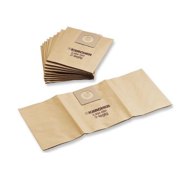 10 Sacs filtrants papier pour aspirateur T 201 - Karcher