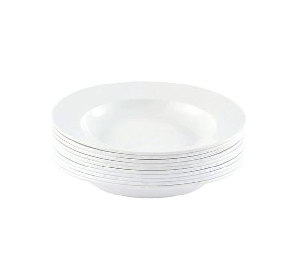 10  assiettes plastique réutilisables blanche