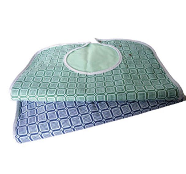 10 bavoirs adultes 100% polyester Coloris bleu