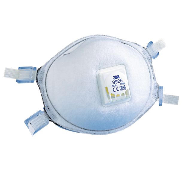 10 demi-masques respiratoire coque à usage unique 3M - FFP2 D avec soupape