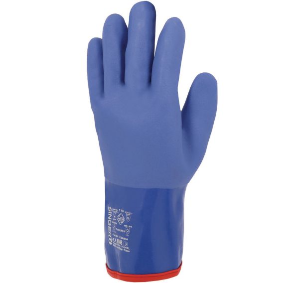 20 Gants de protection à triple enduction en pvc bleu taille 10