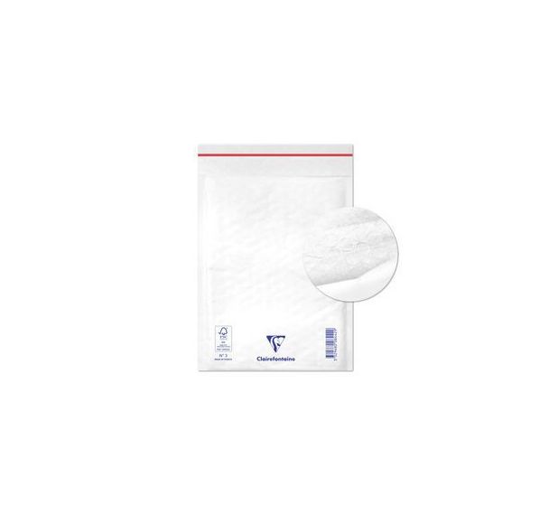 10 pochettes à bulles 150x210 Kraft blanc 90g ss film