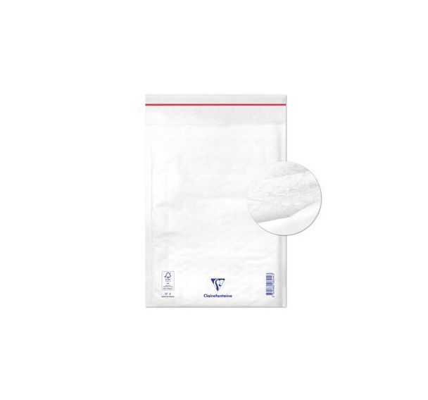 10 pochettes à bulles 180x260 Kraft blanc 90g ss film