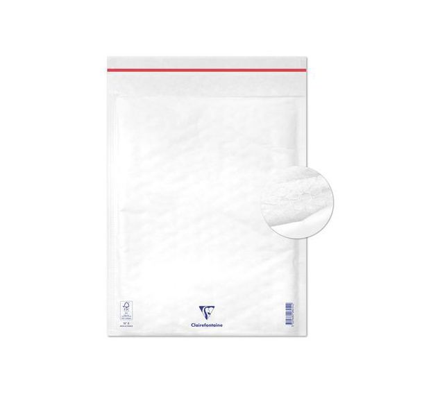 10 pochettes à bulles 270x360 Kraft blanc 90g ss film