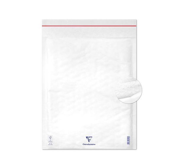 10 pochettes à bulles 350x470 Kraft blanc 90g ss film