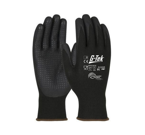 12 Gants manutention tactile G-TEK® 3RX mousse nitrile picot- T6