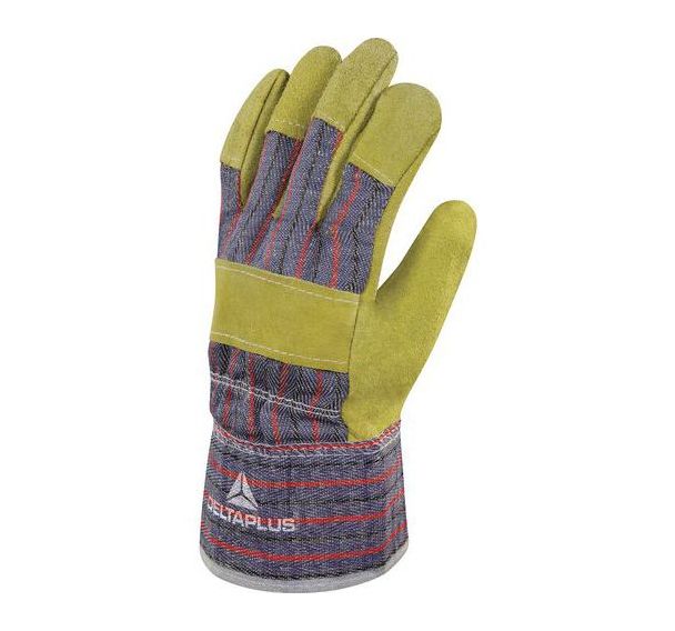 12 Paires de Gants docker croute bovin toile