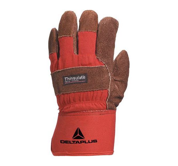 12 paires Gant docker cuir bovin doublé 3M Thinsulate T: 10 Marron