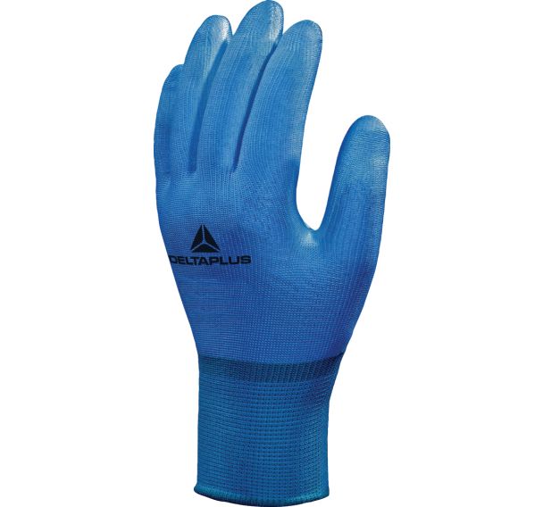 12 paires Gant tricot polyamide paume enduite VECUT10BL Taille 11 Bleu
