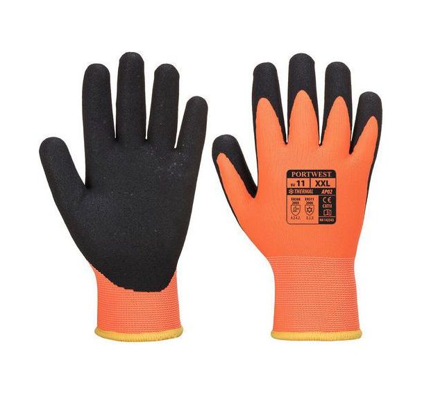 12 paires de Gant Thermo Pro Ultra Noir/orange T : S