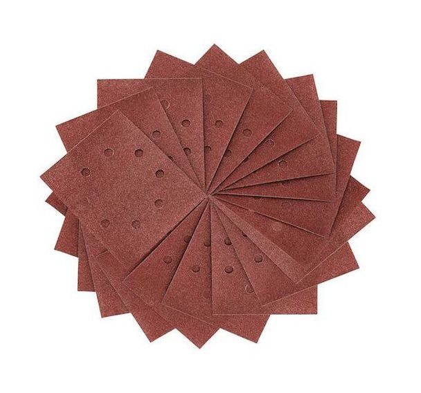 1/4 feuille abrasive ponceuse vibrante -115x140mm - grain 100 - Lot de 25