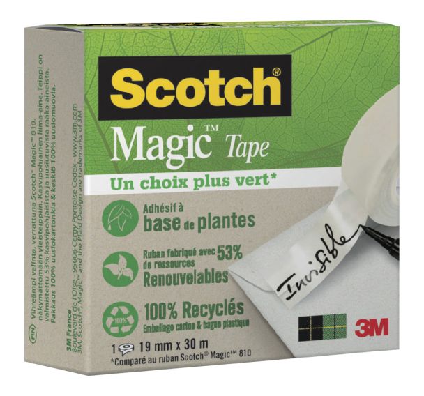 1 Rouleau Adhésif Invisible Magic green 30m larg 19mm