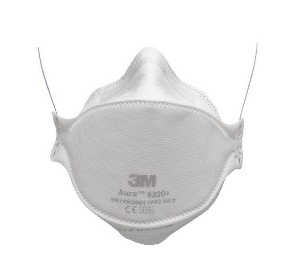 20 Demi-masque respiratoire pliable à usage unique Aura 9300+ - FFP2