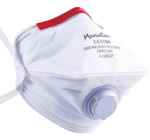 20 Demi-masques respiratoires pliables usage unique FFP3 Avec soupape