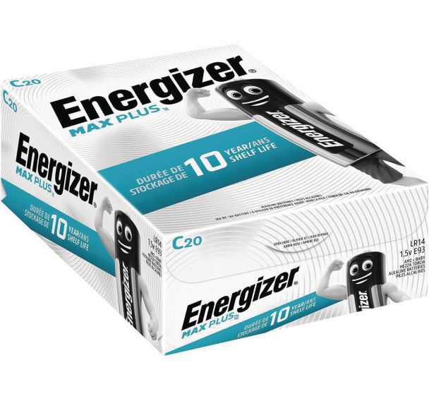 20 Pile alcaline Max Plus C - Lot de 20 - Energizer