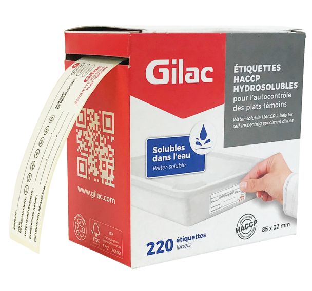 220 ETIQUETTES HACCP HYDROSOLUBLES