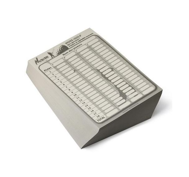 250 Feuilles de score minigolf