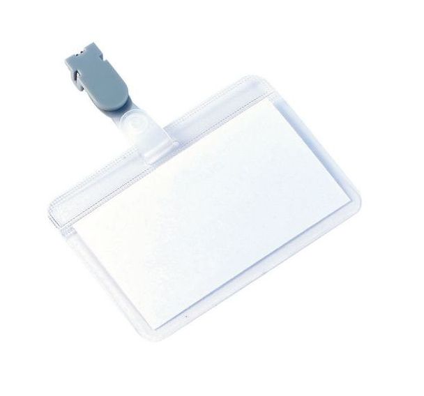 25 Porte-badges autoplastifiables - Avec clip